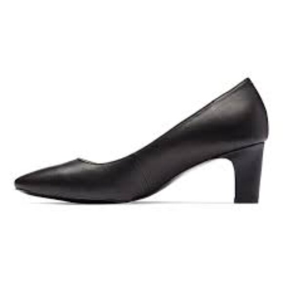 Vionic Madison Mia Leather Block Heel Pumps in Black - Picture 15 of 16